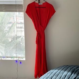 Two Arrows Red Dress plunging neckline size medium